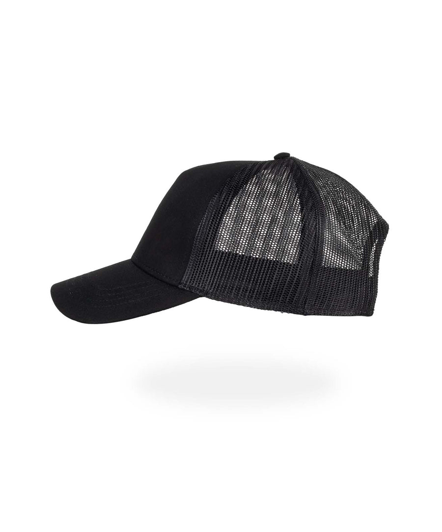 Logo Trucker Cap- Black