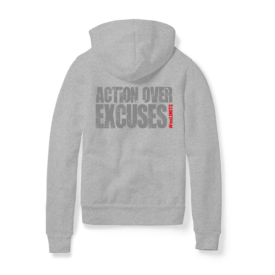 Unisex Logo Zip Hoodie- Grey Tonal