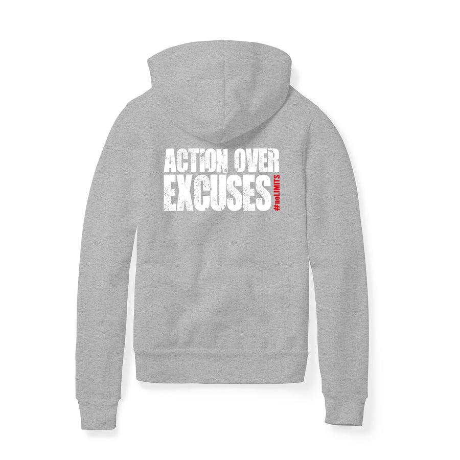 Unisex Logo Zip Hoodie- Grey