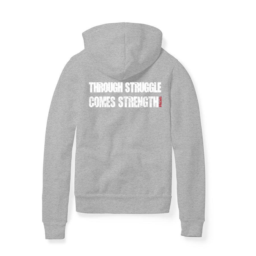 Unisex Logo Zip Hoodie- Grey